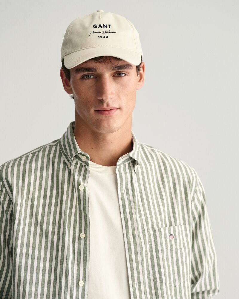 GANT REGULAR FIT STRIPED COTTON LINEN SHIRT